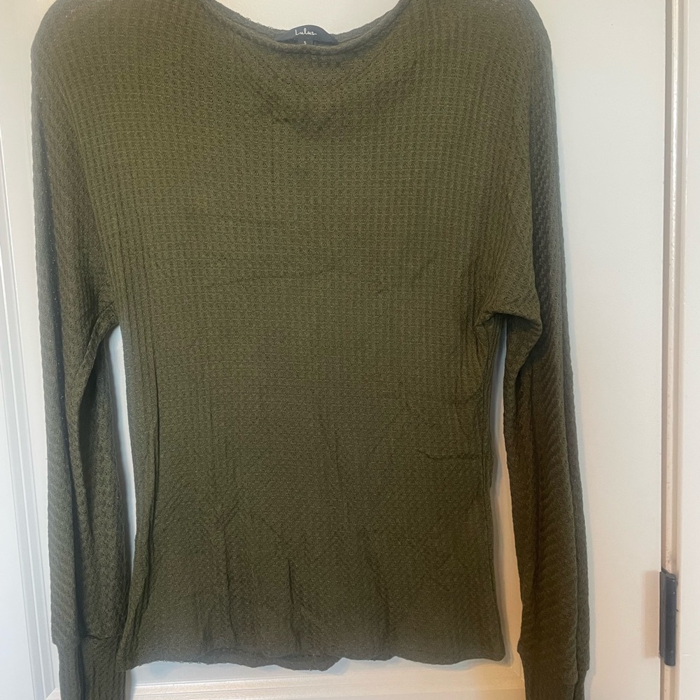 Lulus Olive Green Long Sleeve Top